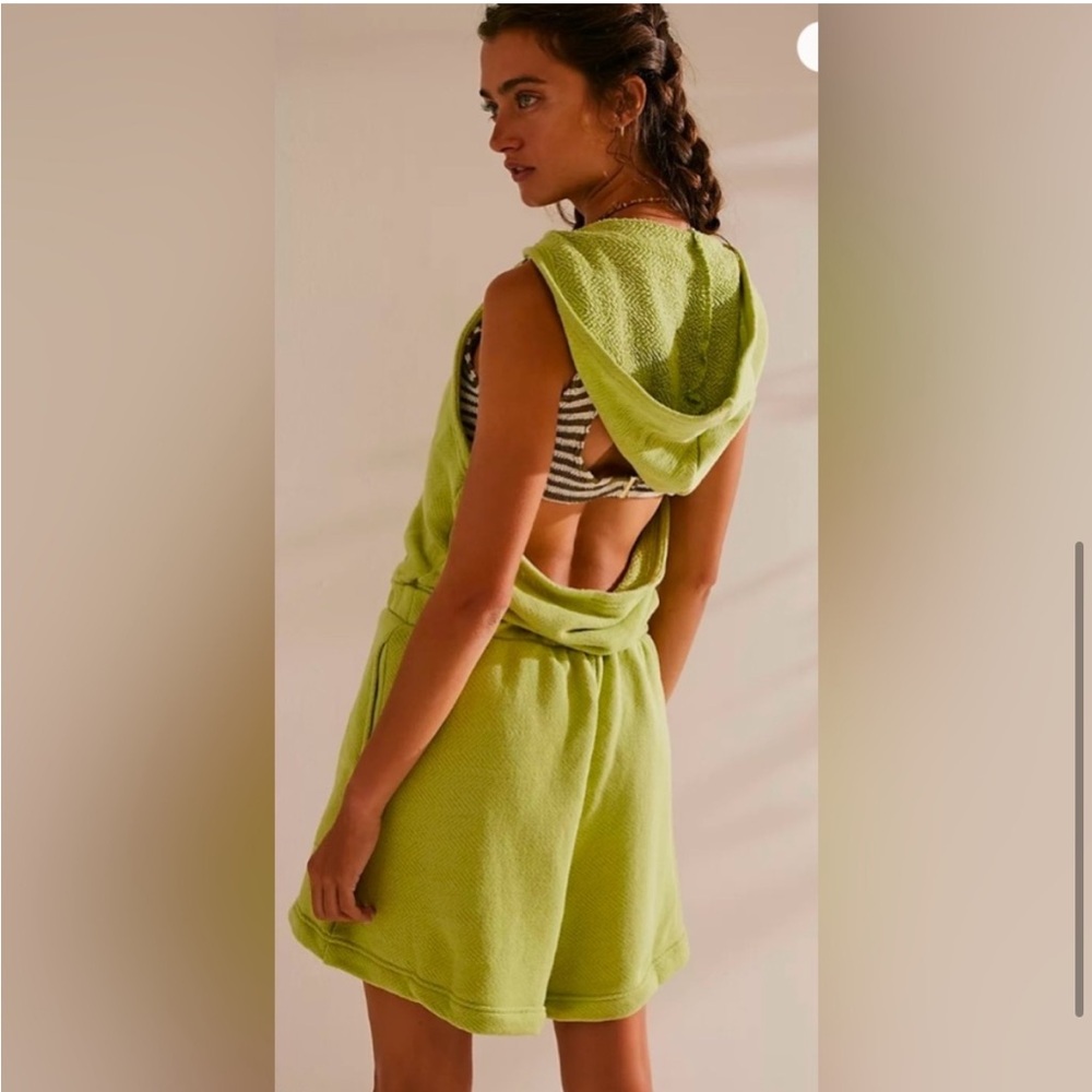 Free People Oliver Romper in Celery Juice Colorway 45396 - Picture 2 of 12